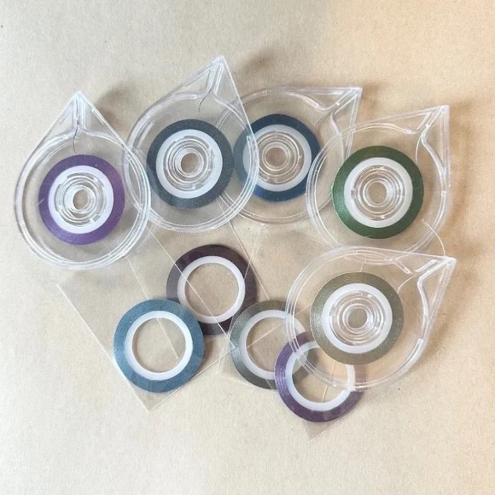 Glitter Nail Art Striping Tapes with Cases